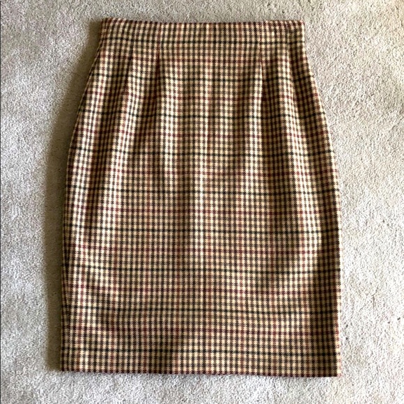 Checkered Pattern Pencil Skirt - Picture 2 of 6
